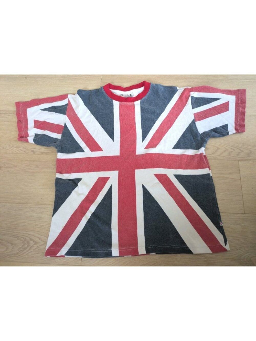 VTG 90s Souvenir of London Allover Union Jack Flag T-shirt L